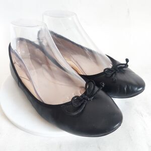 Sam Edelman Ballet Flats Charlotte Size 8 Leather Black Preppy Minimalist Trendy